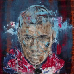 Oil and spray paint on djadjim/kilim | 170x170cm | 2016